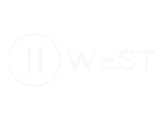 11 West logo featuring bold contemporary design