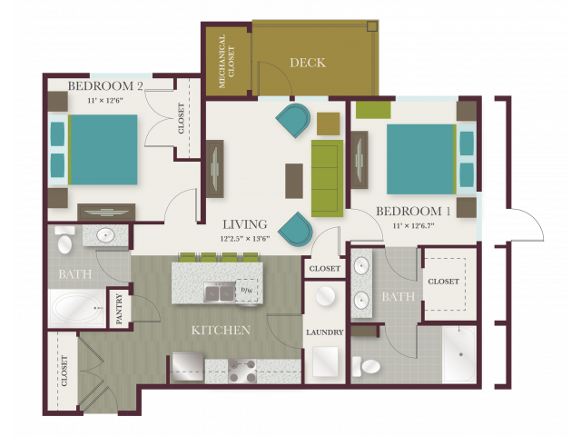 1 - 3 Bed Apartments - Check Availability | Cambridge Square Apartments