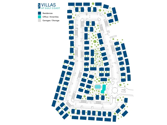 Site map of Villas at Gulf Coast.