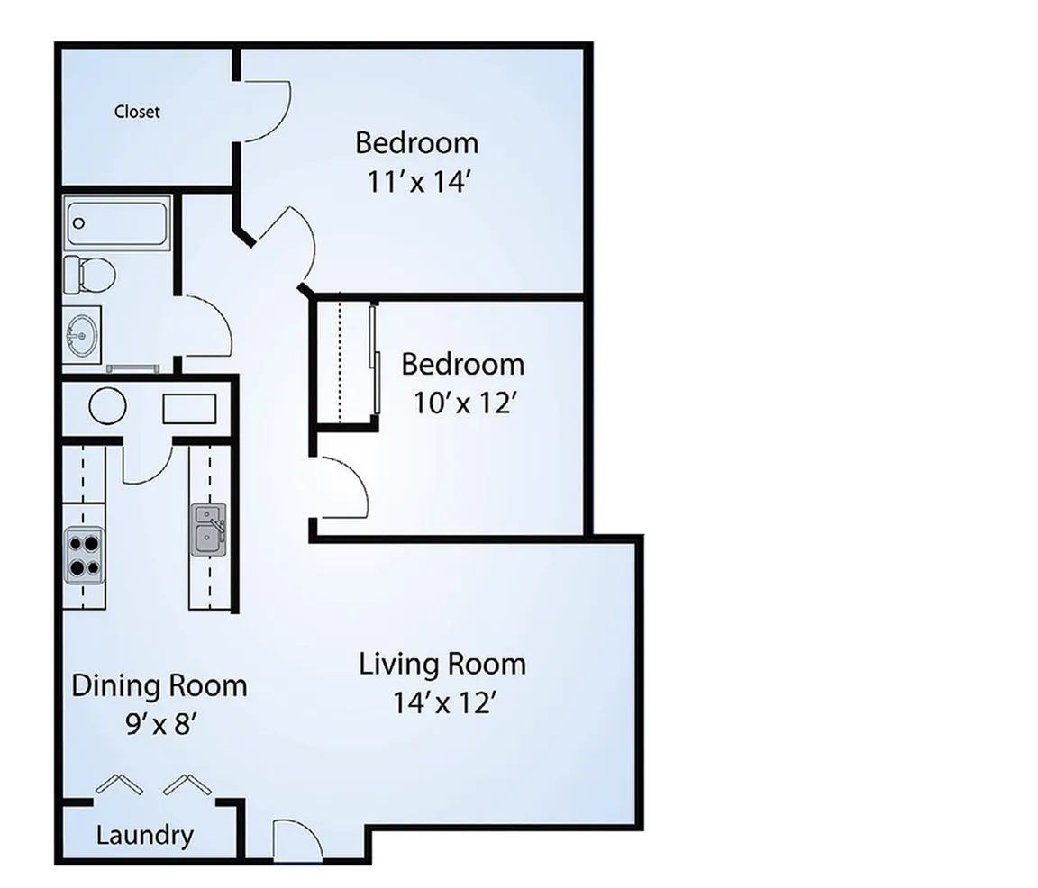 Pine 2 Bed Apartment Templeton Crossing