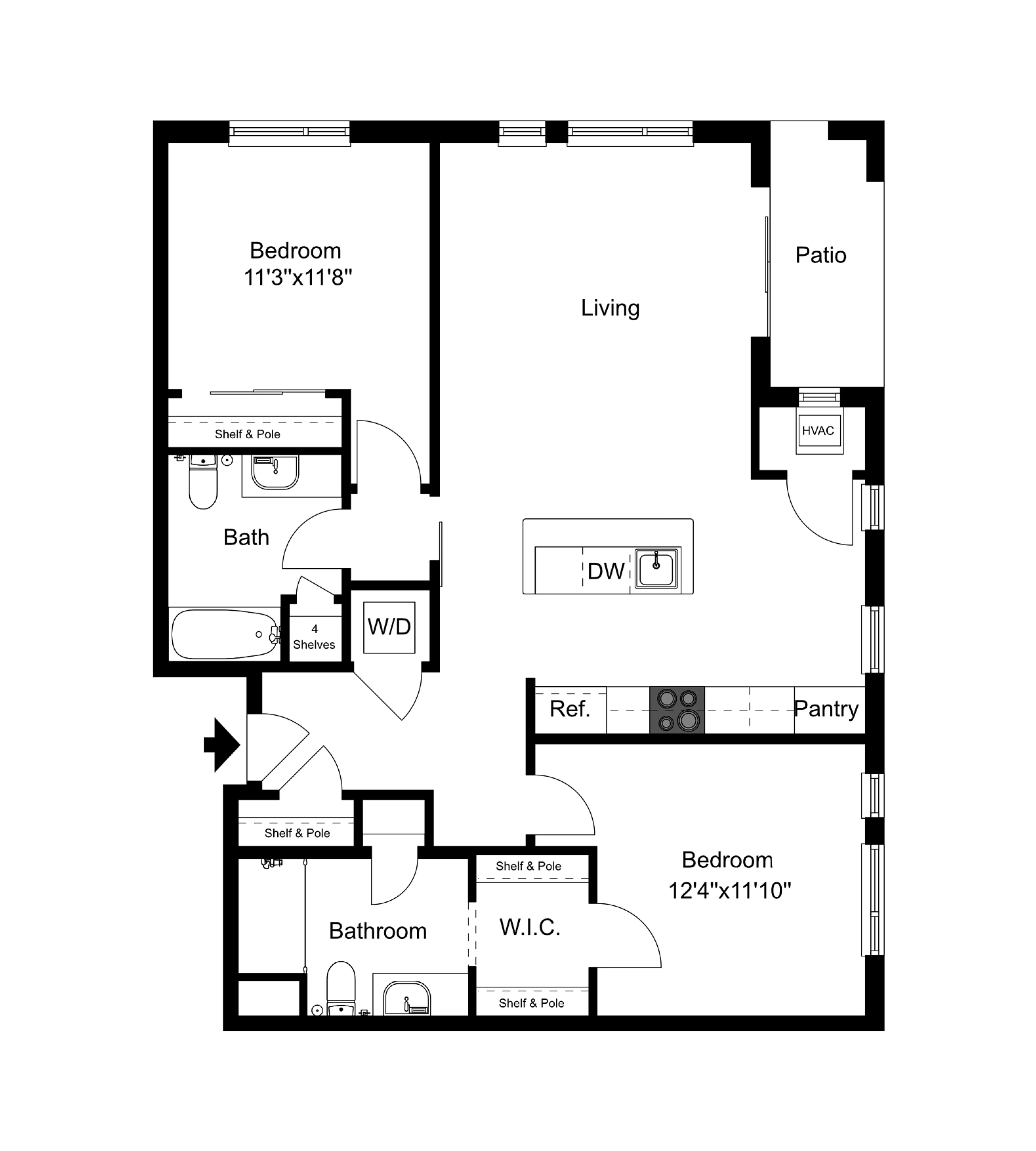Floor Plan D2 | Forte at 84 South | Apartments in Greenfield, WI