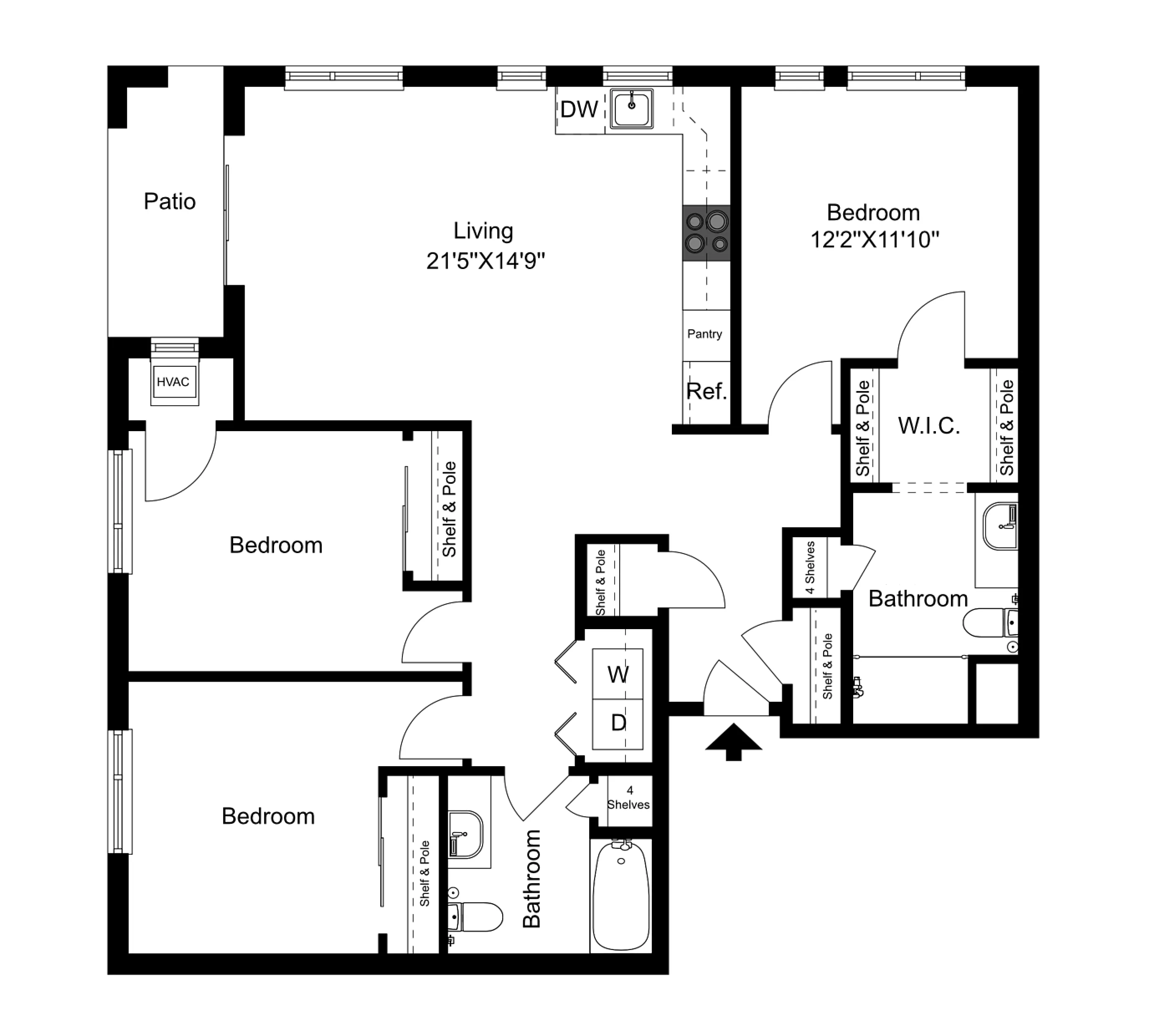Floor Plan E1 | Forte at 84 South | Apartments in Greenfield, WI