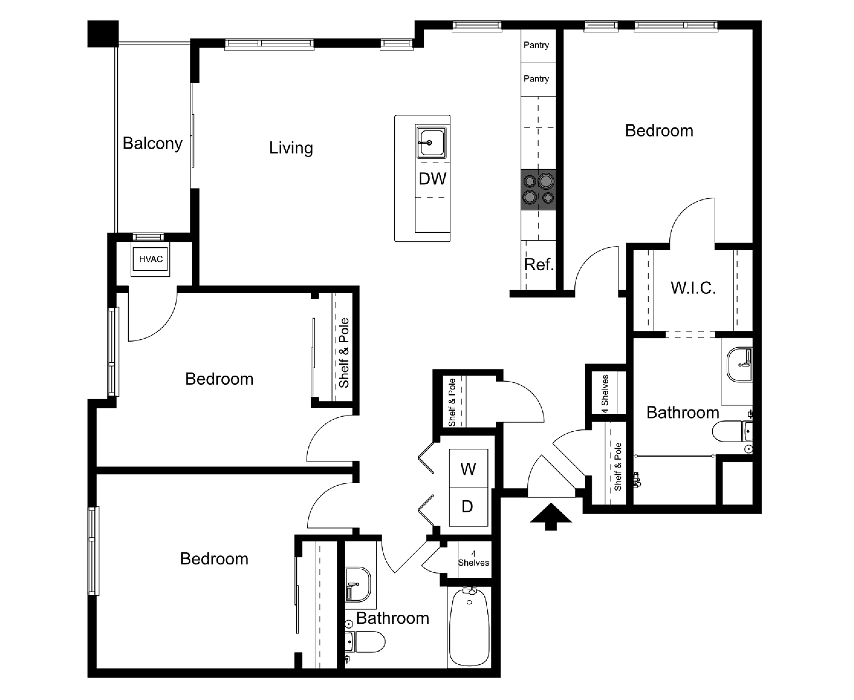 Floor Plan E2 | Forte at 84 South | Apartments in Greenfield, WI