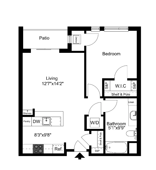 Floor Plan B1 | Forte at 84 South | Apartments in Greenfield, WI