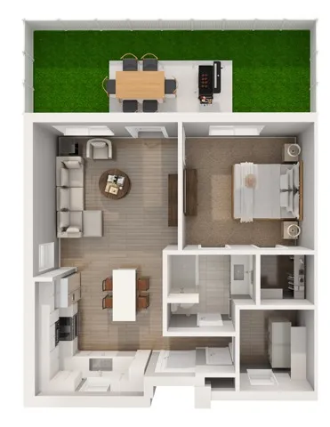 1 bedroom 1 bath floorplan