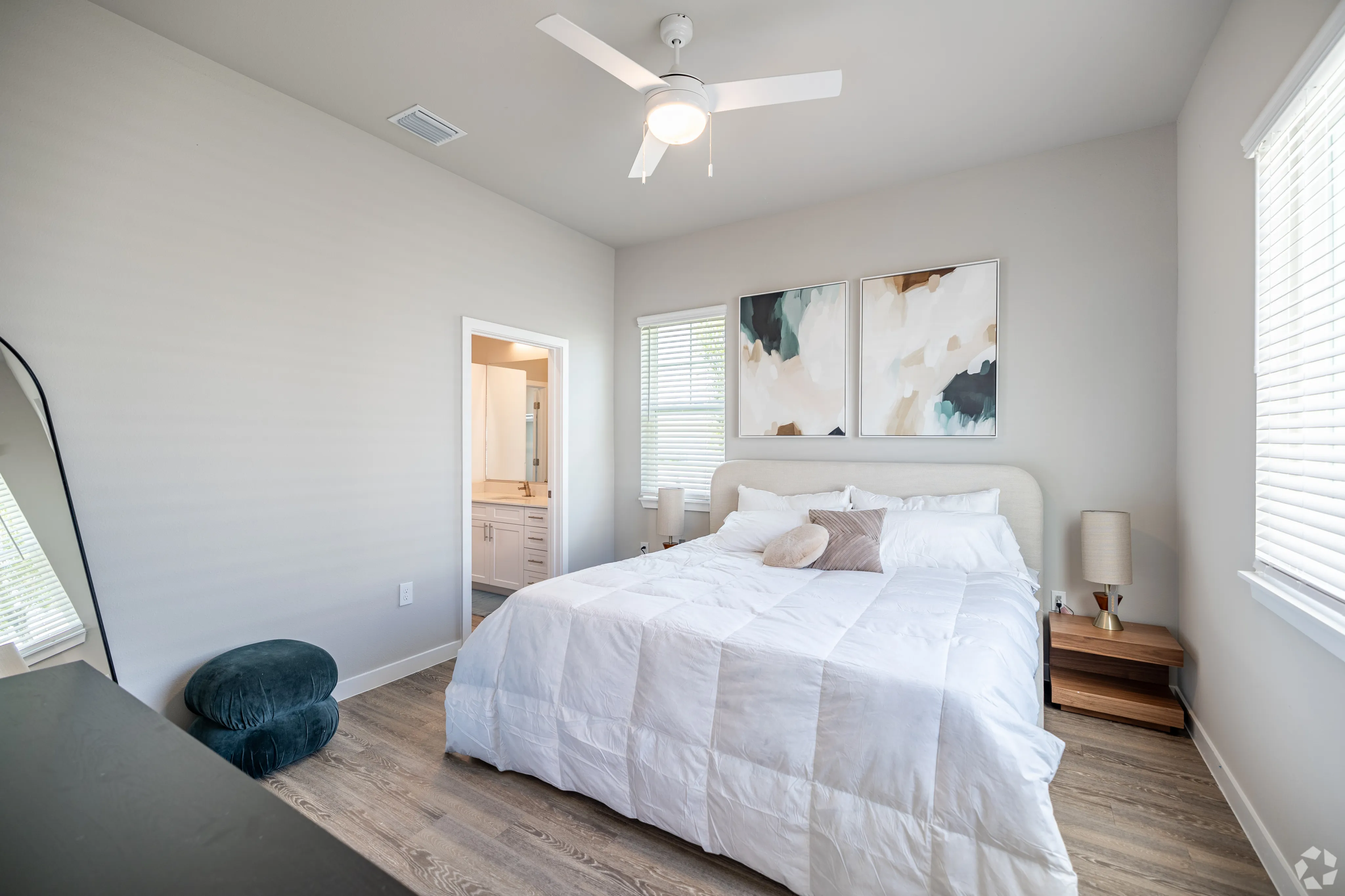 Fans in all bedrooms