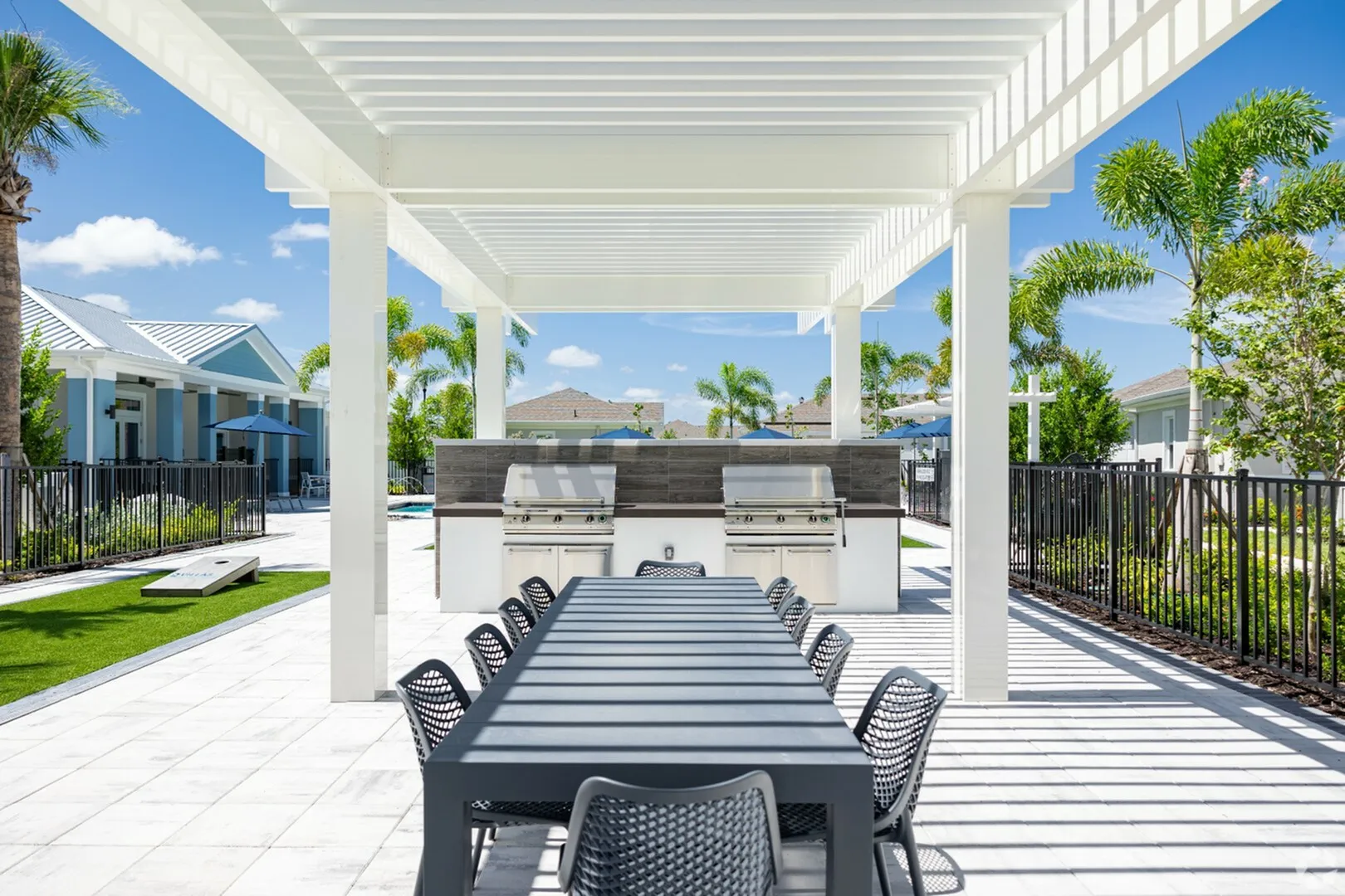Outdoor Lounge with Grilling Area