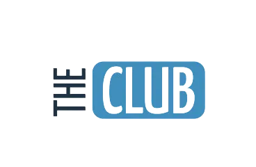 Modern logo design featuring 'The Club' with sleek typography and a contemporary blue color scheme.