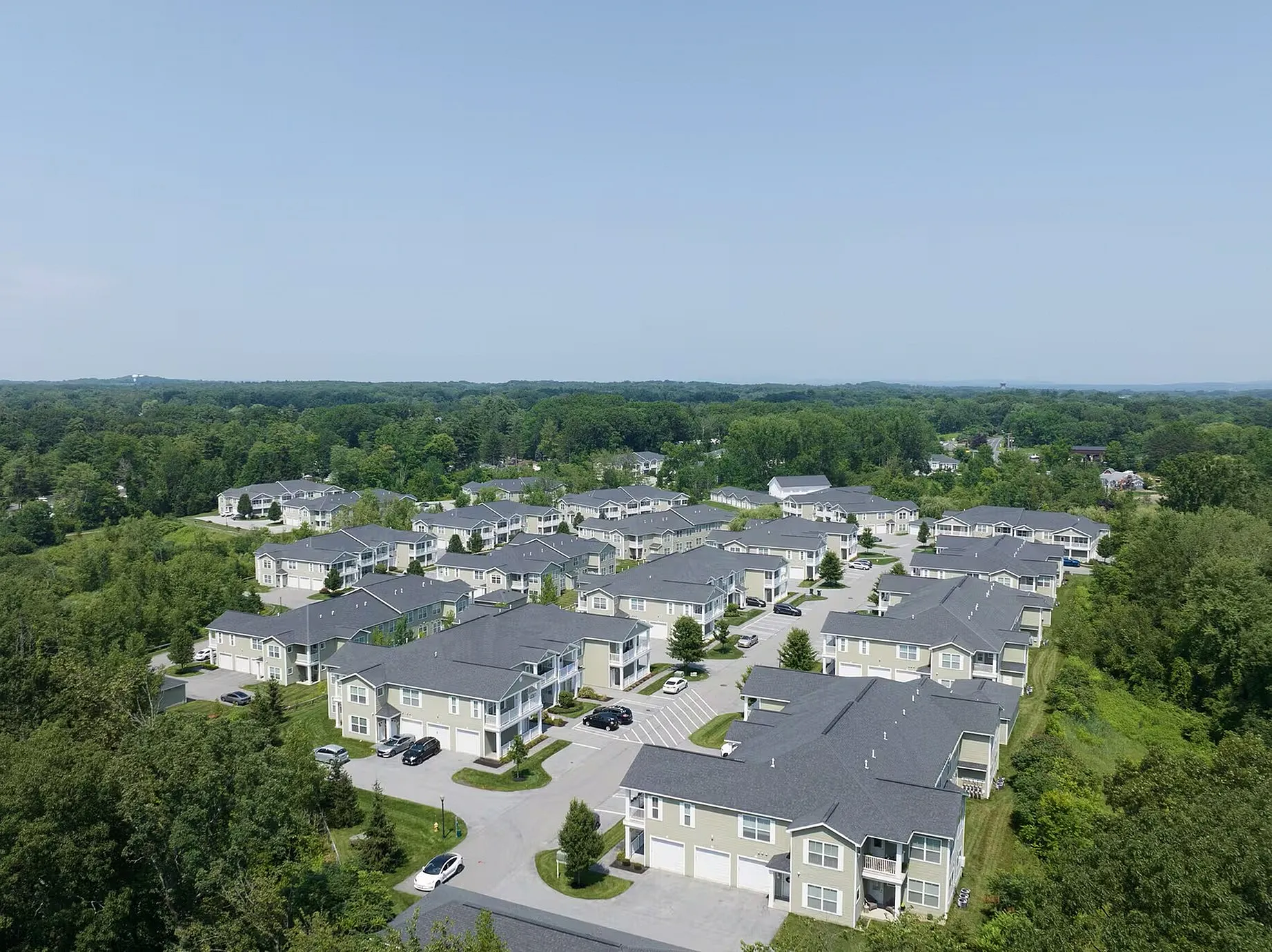 Overhead drone shot of the entire Kensington at Halfmoon neighborhood