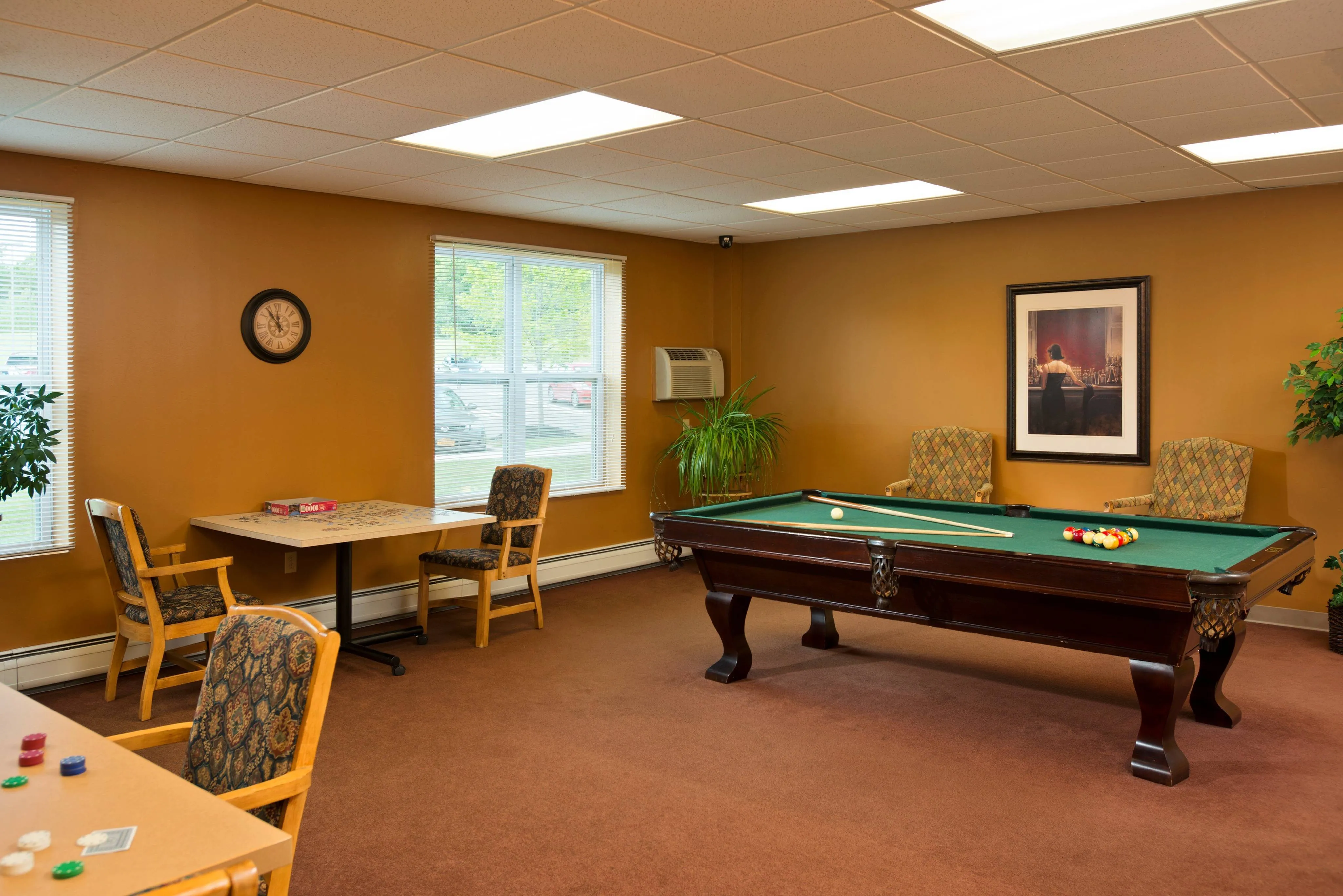 Billiards room Apartments in Middletown, NY | The Wallkill Living Center