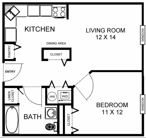 one bed one bath