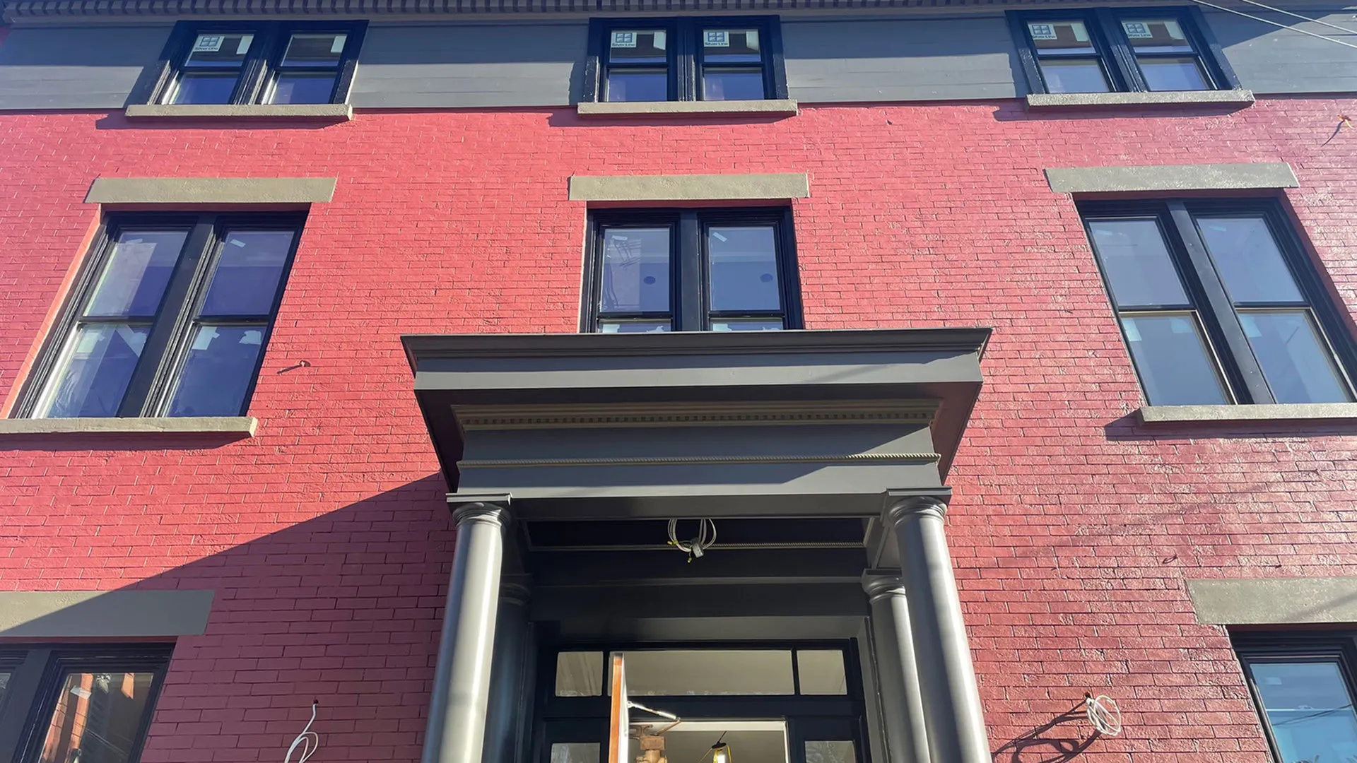 front of the building