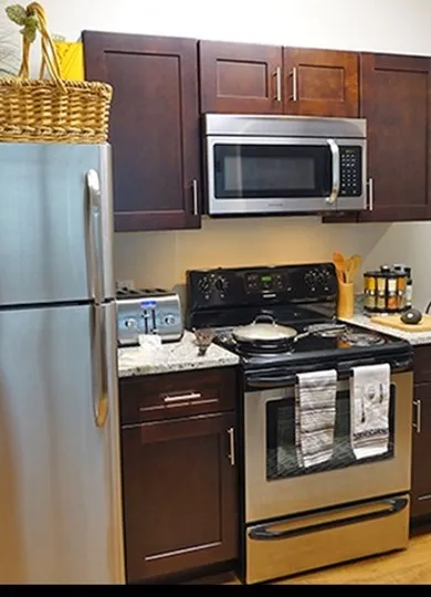 Fully applianced kitchens.