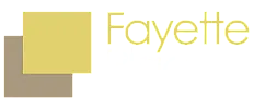 Modern logo for Fayette Place Apartments featuring sleek geometric design in shades of gold and brown.