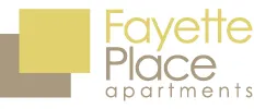 Fayette Place Apartments logo featuring modern and elegant design with soft yellow and beige tones.