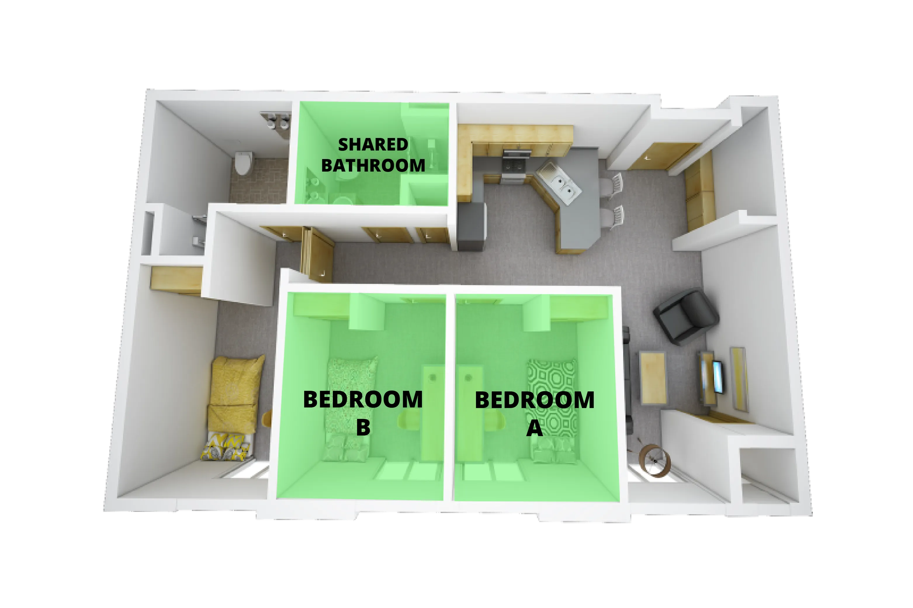 Standard 3 Bedroom Floor Plan - Standard Bedroom