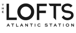 Logo for The Lofts at Atlantic Station, featuring bold black lettering.