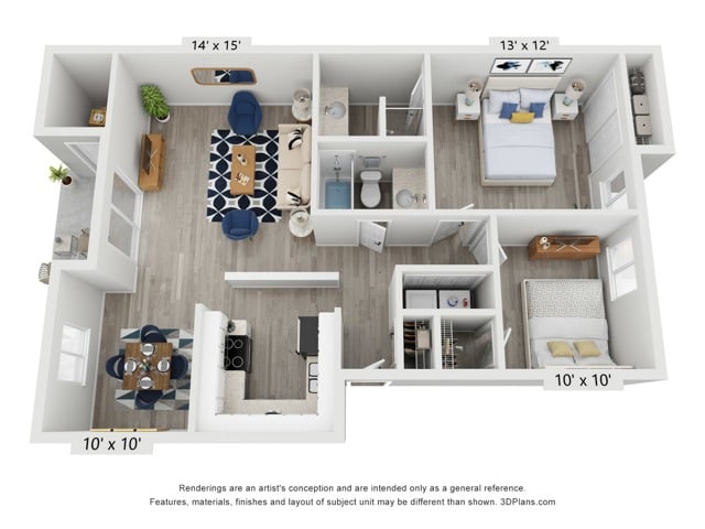 Two Bedroom Two Bathroom