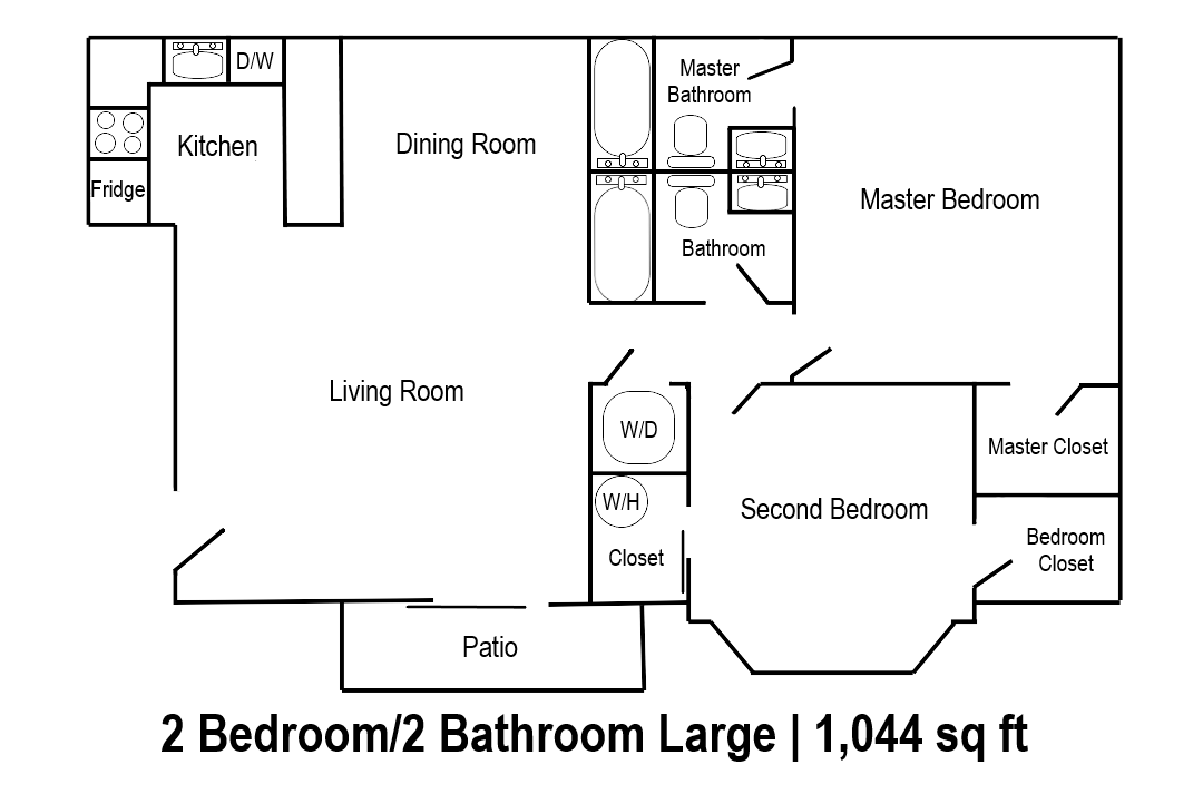 Large Two Bedroom Floorplan