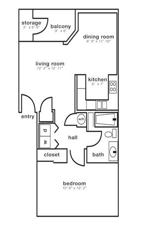 Floor plans for Meadow Crest apartments in Vancouver, WA