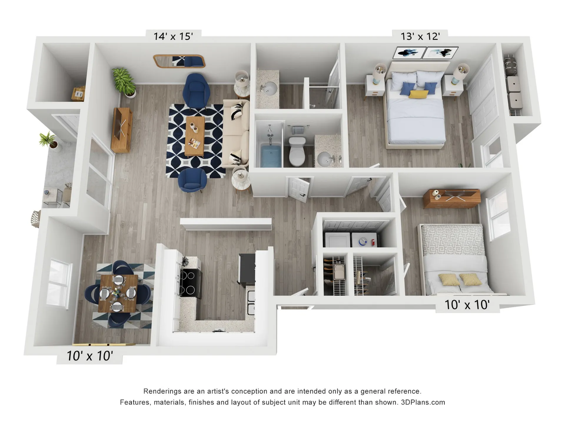 Two Bedroom Two Bathroom