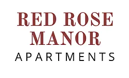 Elegant logo for Red Rose Manor Apartments, highlighting luxury living.