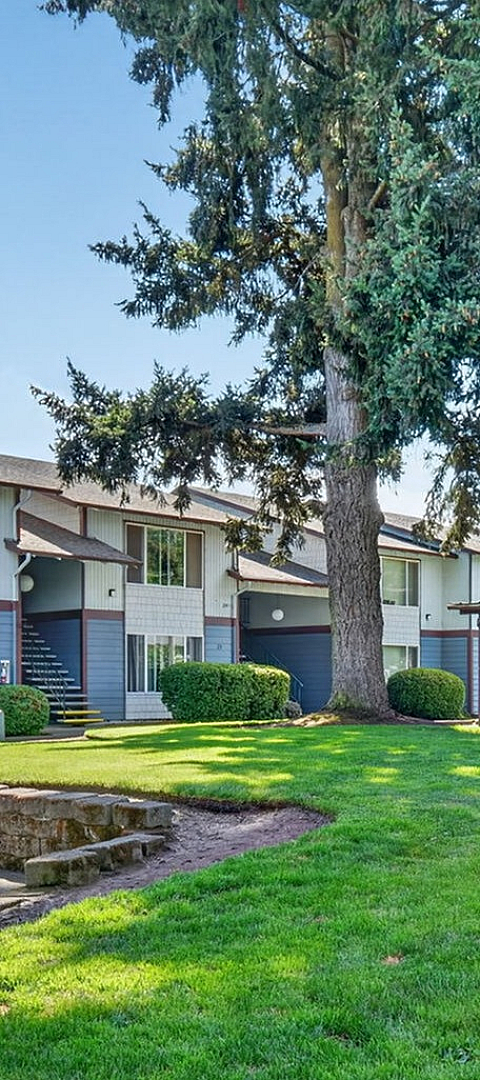 Charming residential community with well-maintained lawns, mature trees, and inviting two-story homes basking in sunlight.
