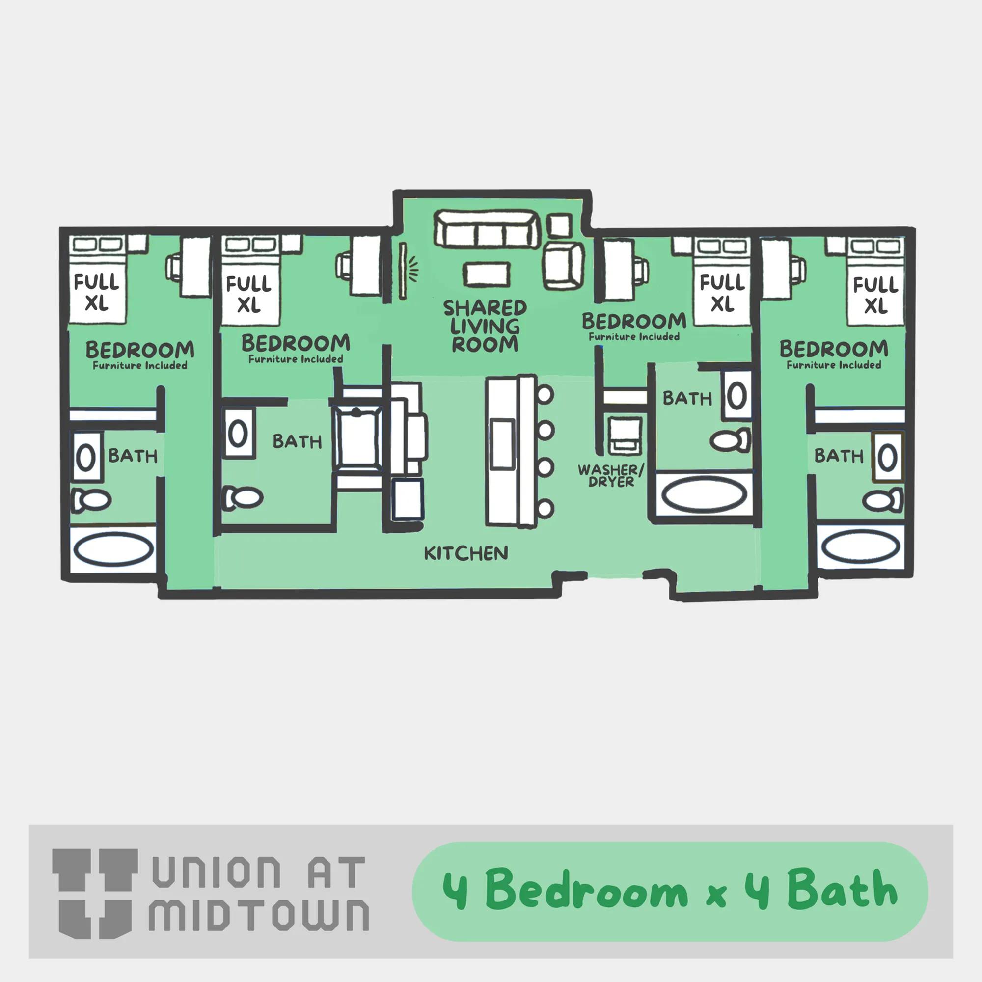 Union at Midtown: 4x4 | Detroit Apartments | Union at Midtown