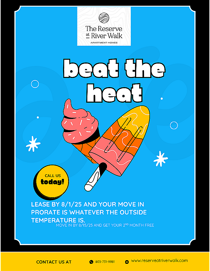Beat the Heat.  Move in prorate is outside temperature