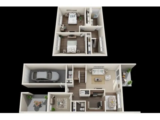 2 bed floorplan