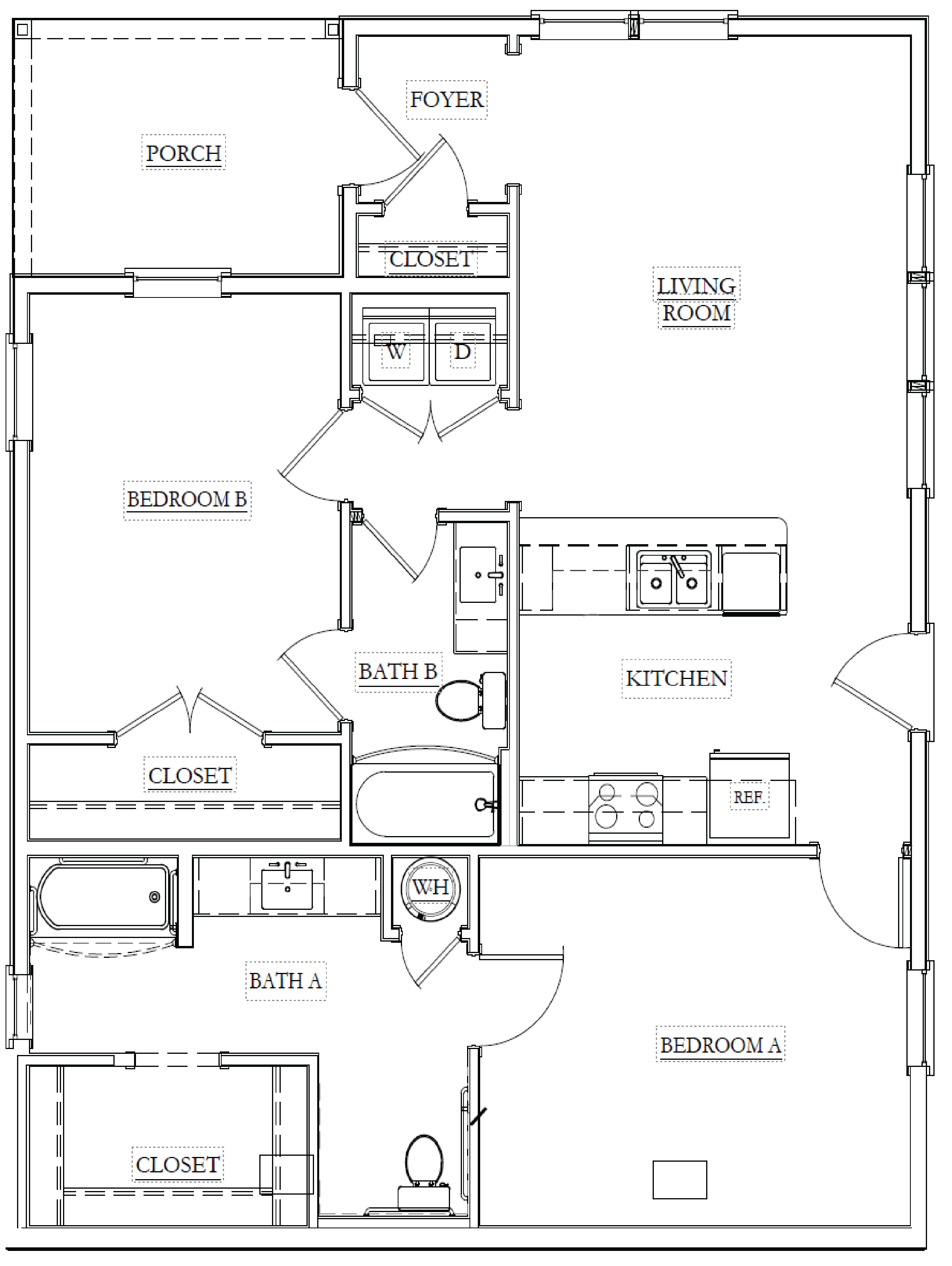 2 Bed Blackberry Twin - ADA