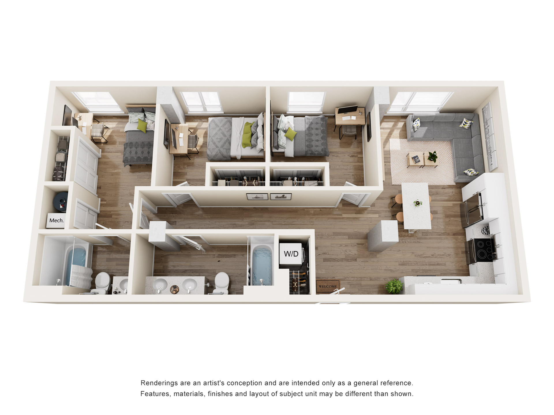 The 818 - Two-Bedroom Floorplan