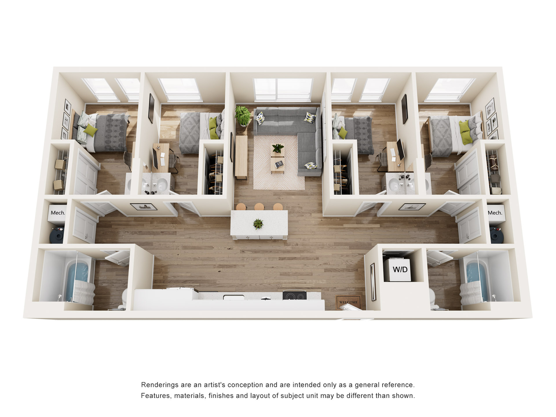 The 818 - Two-Bedroom Floorplan