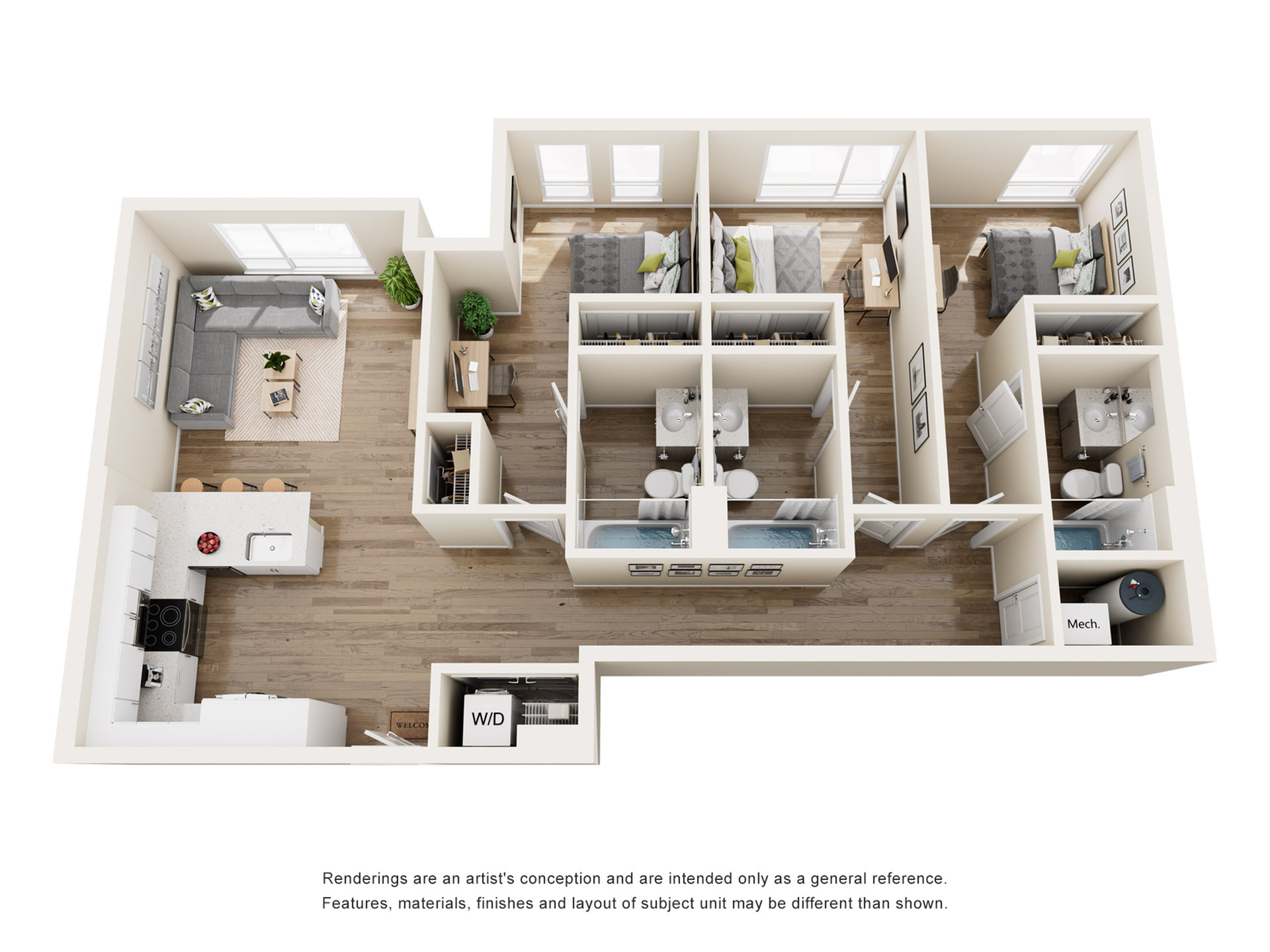 The 818 - Two-Bedroom Floorplan