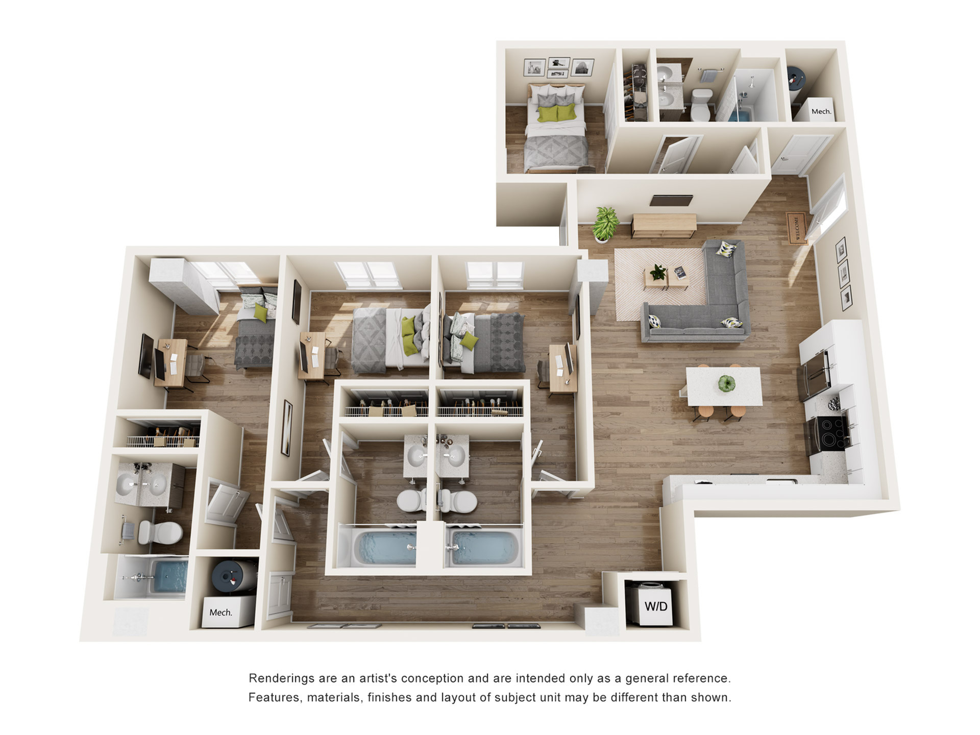 The 818 - Two-Bedroom Floorplan