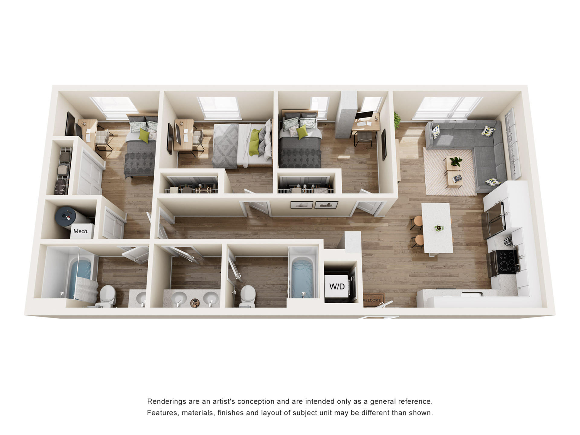 The 818 - Two-Bedroom Floor Plan
