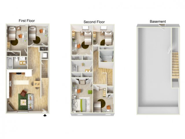Iron Street Apartments - 6 Bdrm / 3 Bath (6 People)