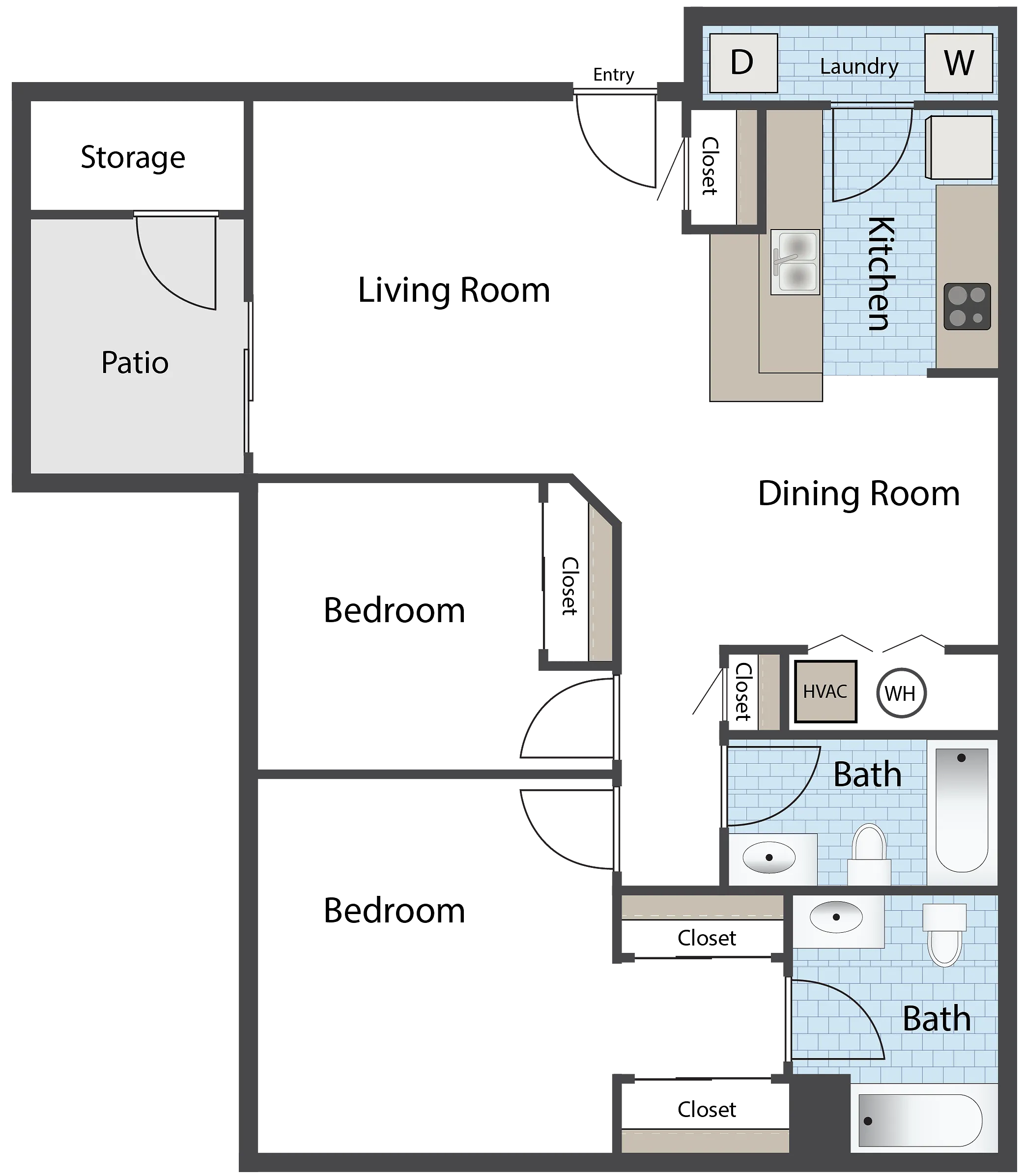 Parkcrest Village C1 Two Bedroom