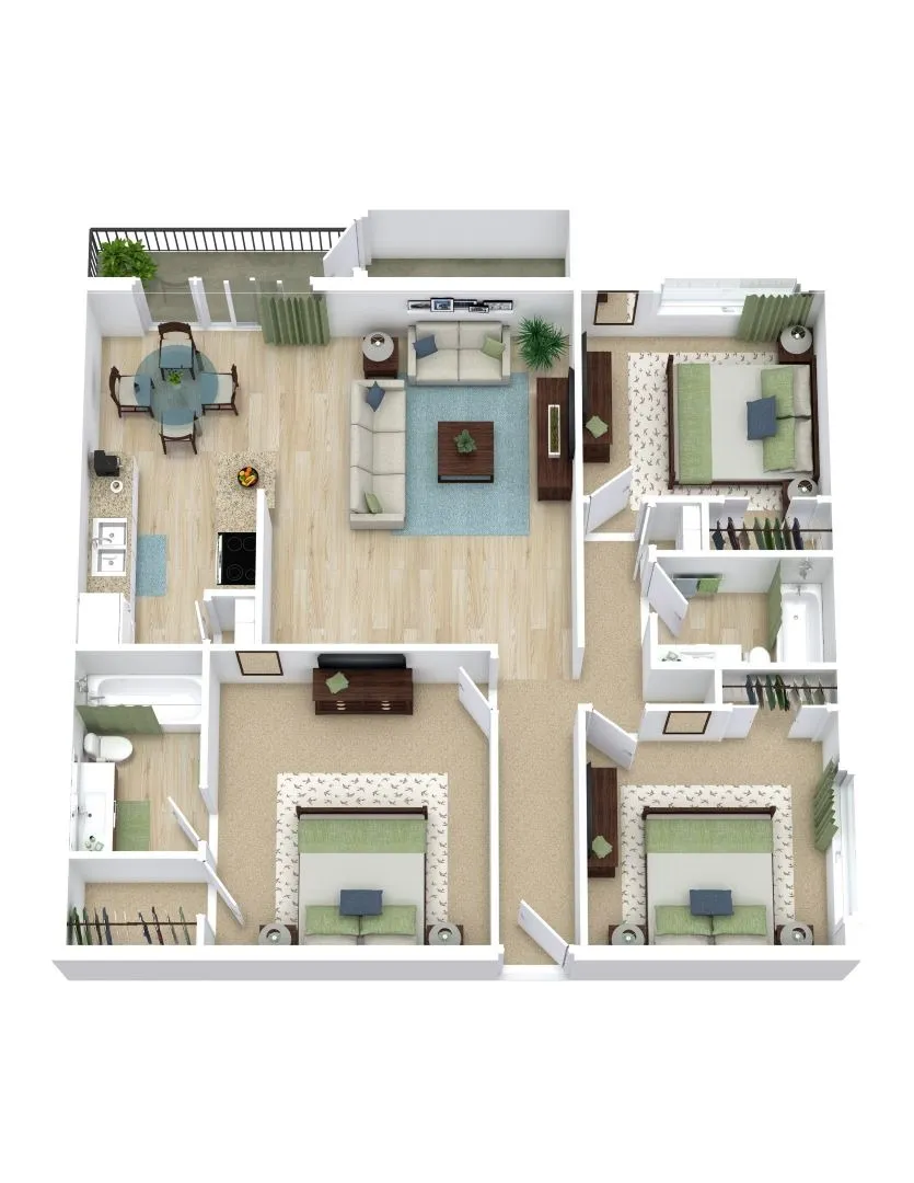Three Bed, Two Bath