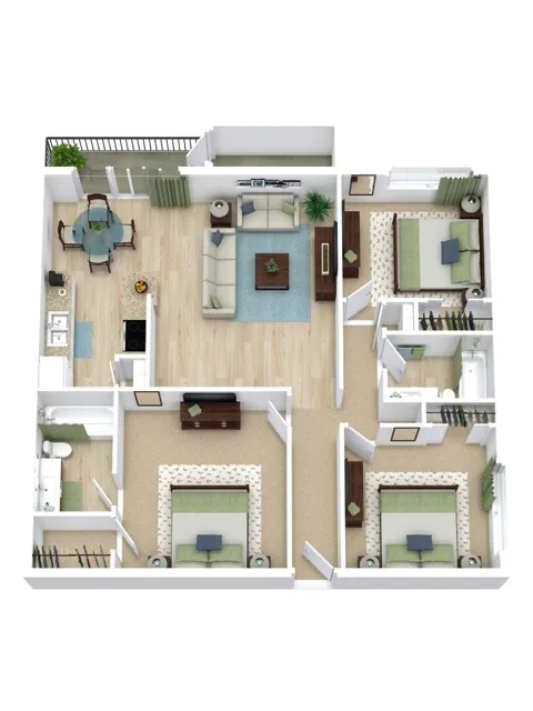 Three Bed, Two Bath
