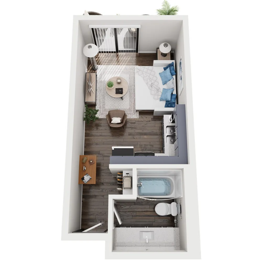 Studio | 1 Bath | 310 sqft