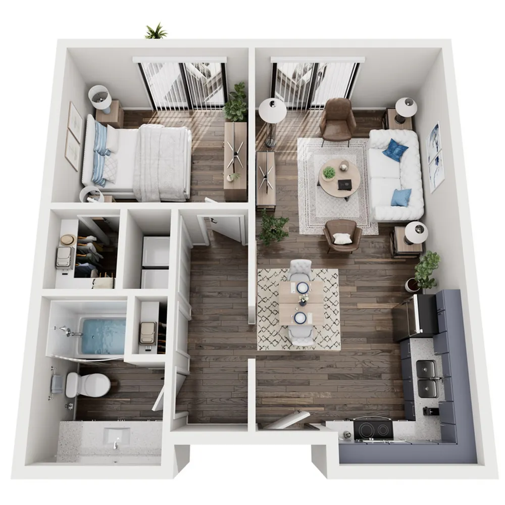 1 Bed | 1 Bath | 620 sqft