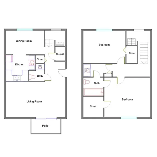 2 Bedroom | 1.5 Bath | 1,032 sqft
