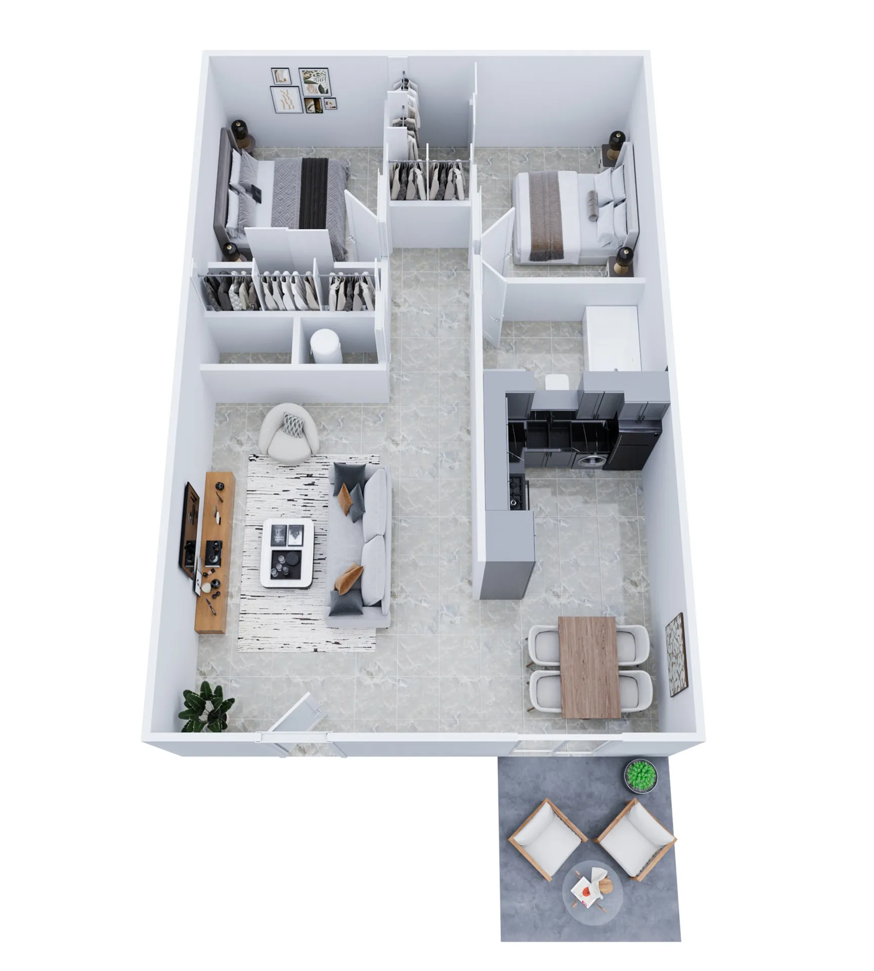 2x1 Floor Plan