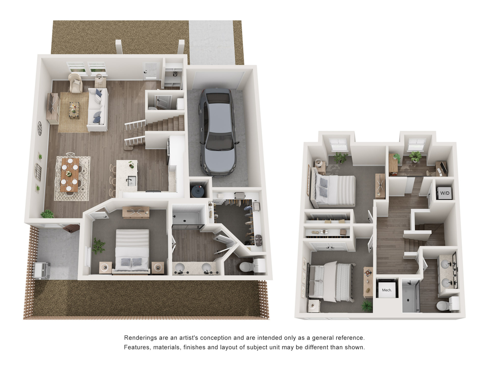 3.5 bath Ranch Home 1601 sqft