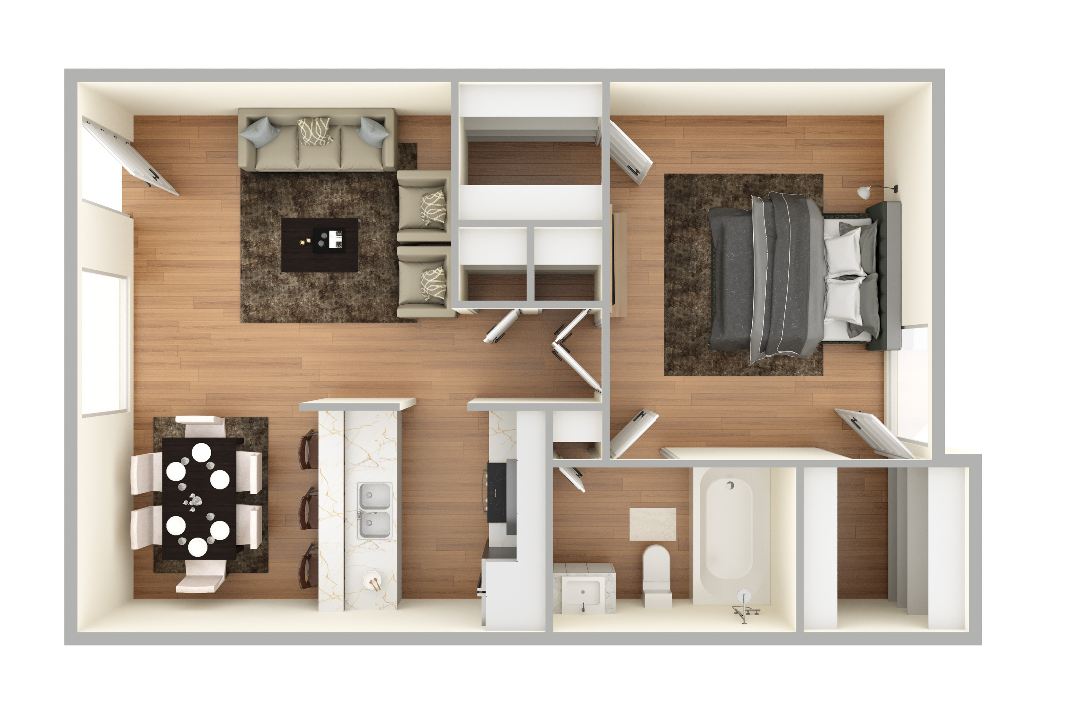 .One Bed One Bath