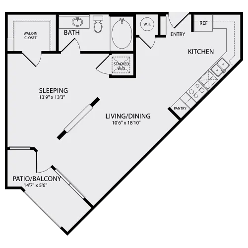 Studio | 1 Bath | 695 SQFT