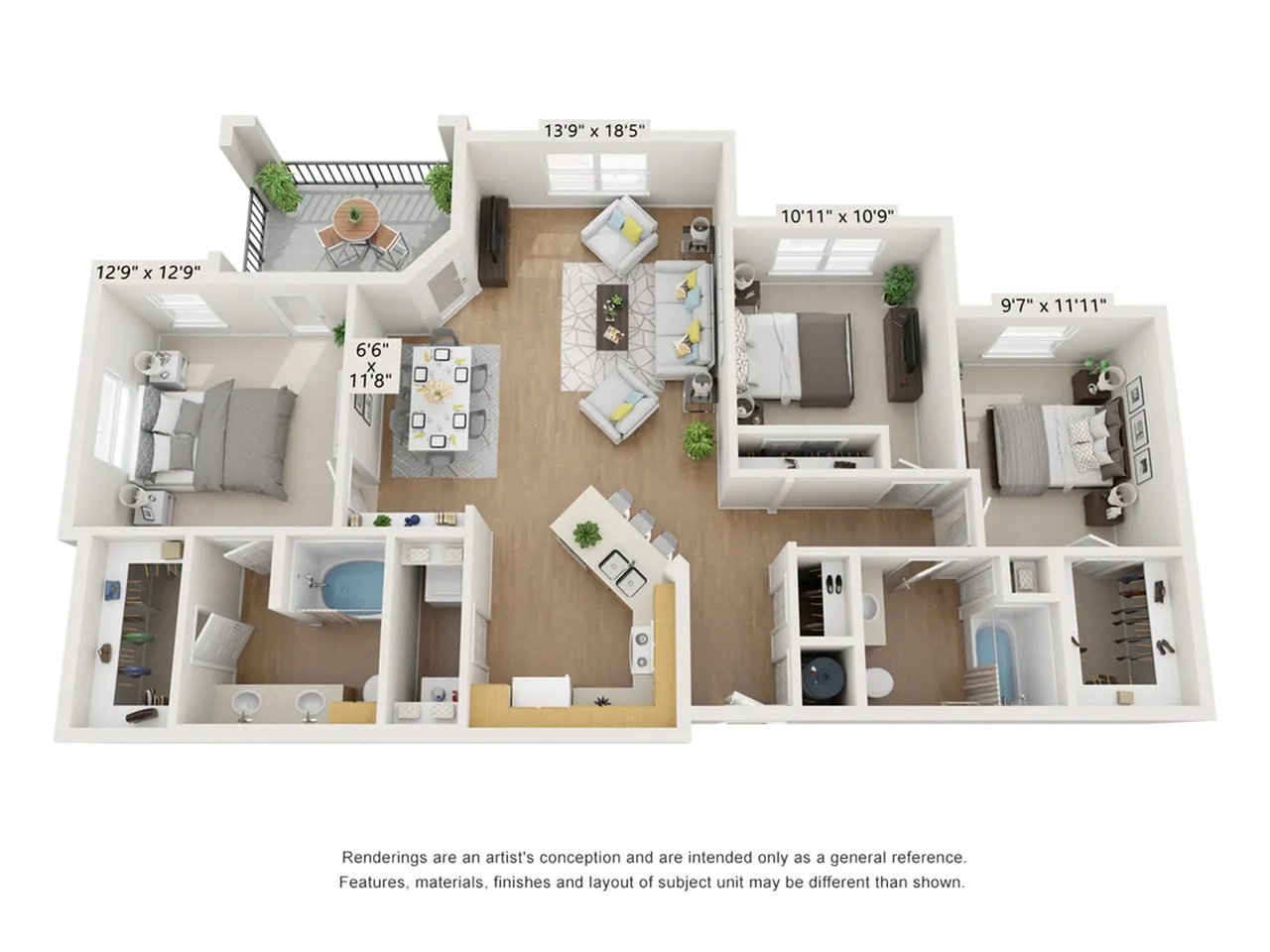 3x2 | Apartments in Houston, TX | The Henry at Liberty Hills