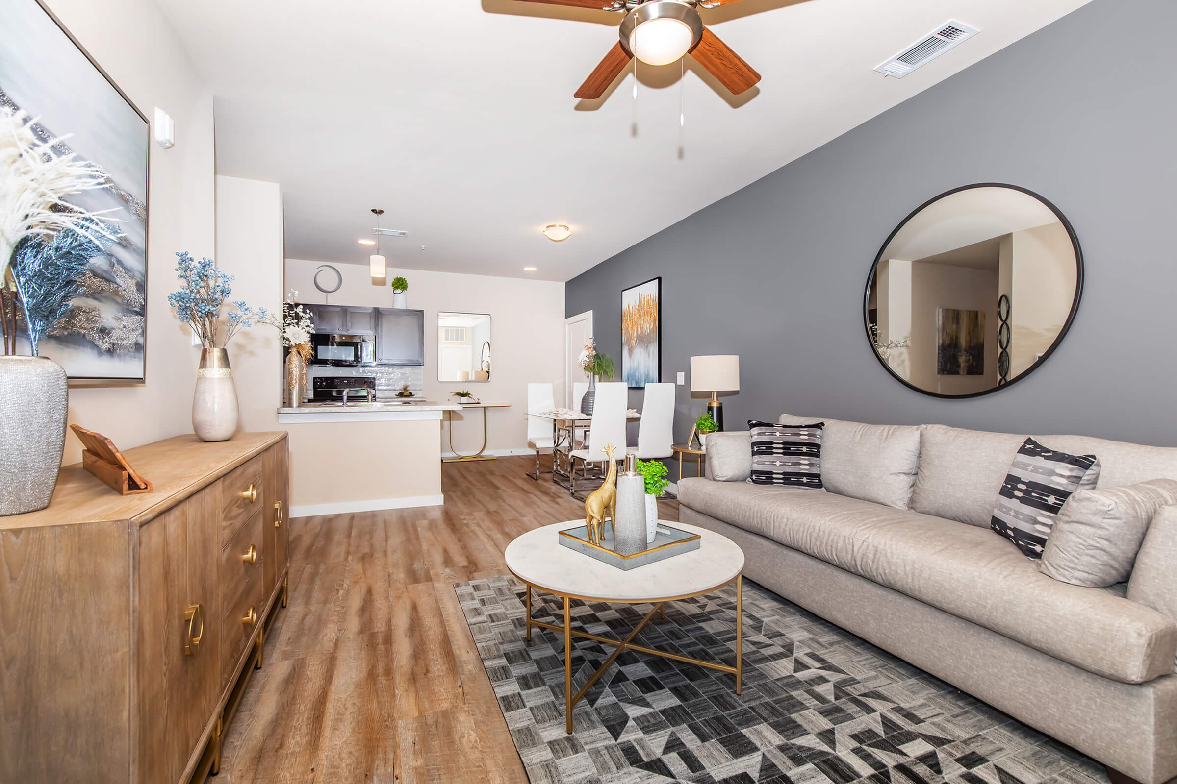 B Floor Plan, Living Room