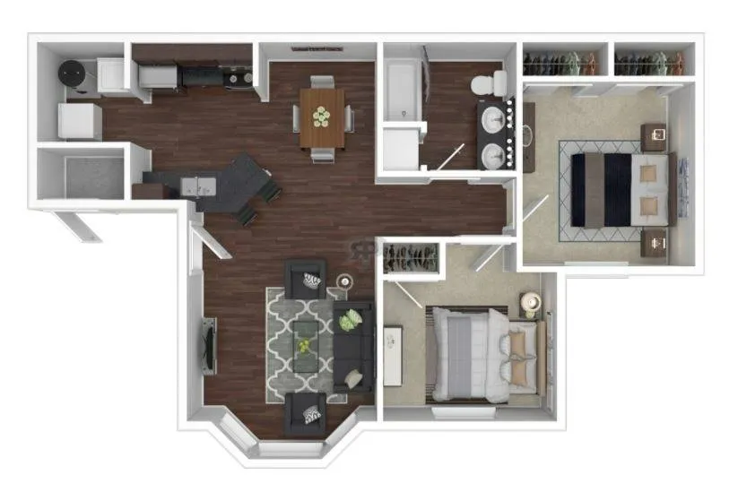 Two Bedroom: B1 - Partially Renovated